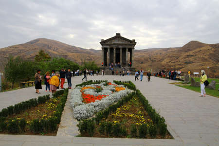 The Temple of Garni, Armenia. Garni is a temple complex in the Kotajk province in Armenia, southeast of Yerevan near the small town of Garni.のeditorial素材
