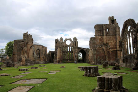 Elgin Cathedral is a historic ruin in Elgin, Moray, north-east Scotlandの写真素材