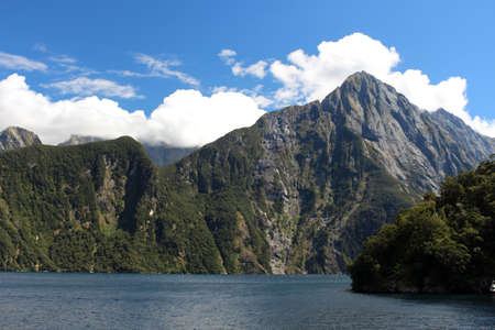 Milford Sound landscape, Fiordland National Park, South Island of New Zealandの写真素材