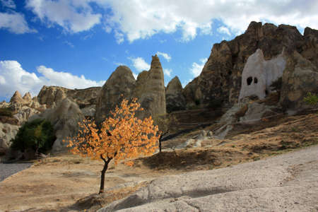 Rock formation in Goreme National Park, Turkeyの写真素材