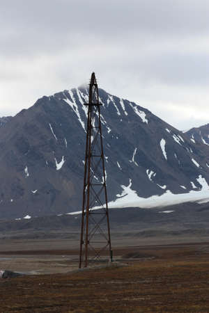 Old airship mast for anchoring the airship Norge by Umberto Nobileの写真素材