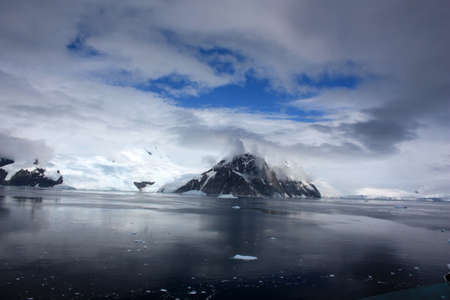 Antarctica, glacier landscape in the Neko Harbor areaの写真素材