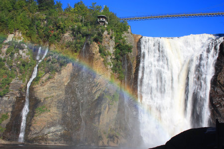 Montmorency Waterfall, Quebec, Canadaの写真素材