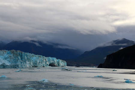 Alaska, the Hubbard Glacier in the morning, United Statesの写真素材