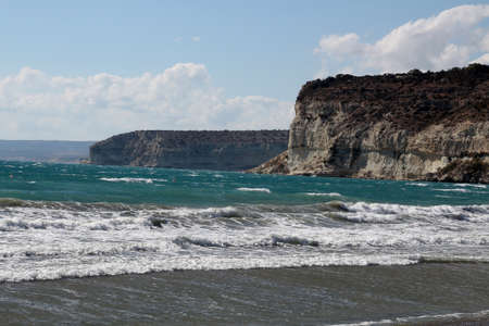 Coast at the ancient site of Kourion, Cyprusの写真素材