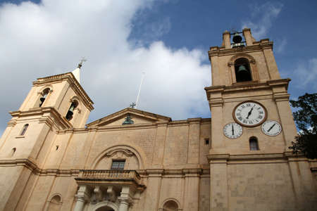 St. John's Co-Cathedral in Valletta, Malta. St. John's Cathedral is the co-cathedral of the Roman Catholic Archdiocese of Malta in Valletta.の写真素材