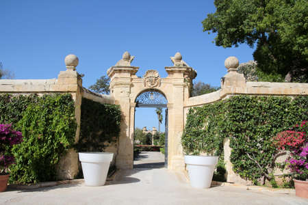 Garden of the Palazzo Parisio in Naxxar, Maltaのeditorial素材