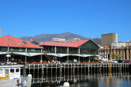 Hobart Harbor in Tasmania, Australiaのeditorial素材