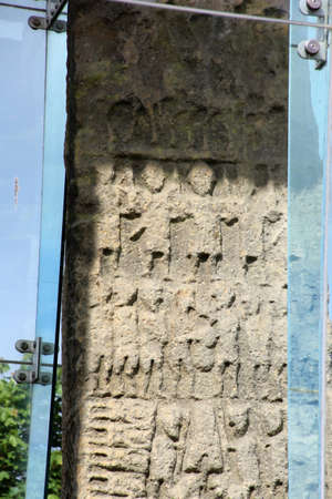 Sueno's Stone in Forres Scotland, Great Britainの写真素材