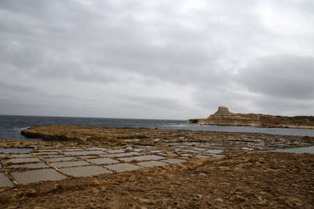 Saltpans of Xwejni, Gozo, Maltaの写真素材