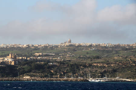 View of the island of Gozo, Maltaの写真素材
