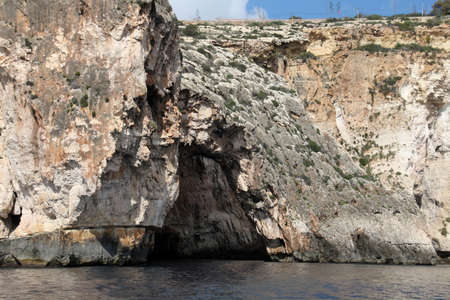 The world famous Blue Grotto in Maltaの写真素材