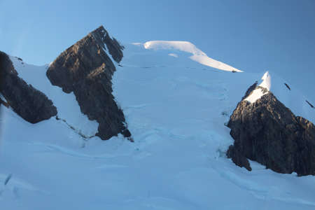 Glaciers in the New Zealand Alps seen from the helicopterの写真素材