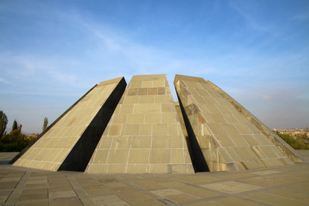 Tsitsernakaberd Memorial to the Victims of the Genocide, Yerevan, Armeniaの写真素材