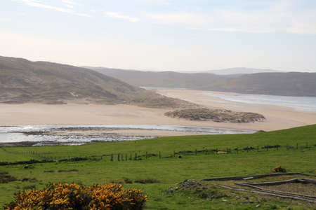 Coastal landscape Sango Bay, Scotlandの写真素材