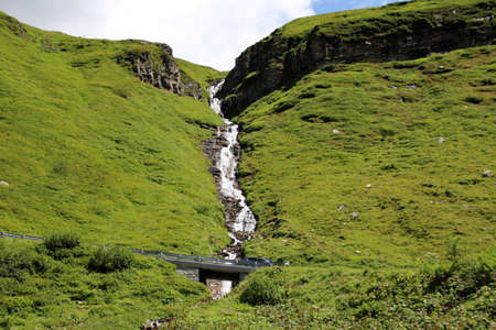 Waterfall on the Grossglockner High Alpine Road, Austriaの写真素材