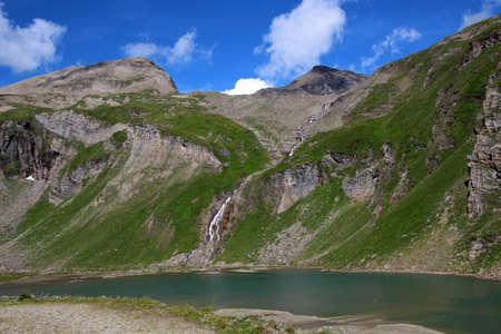 Margaritzen Reservoir Grossglockner High Alpine Road, Austriaの写真素材