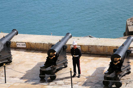 The Saluting Battery is an artillery battery in Valletta, Maltaのeditorial素材