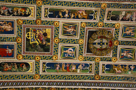 Piccolomini library vault, Siena, Italy. The so-called Piccolomini library is located in a side room of the Siena Cathedral.のeditorial素材