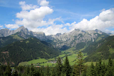 Landscape in the Alps near Werfenweng, Austriaの写真素材