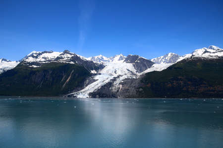 Alaska, Vassar Glacier in College Fjordの写真素材