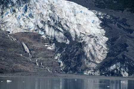 Alaska, Vassar Glacier in College Fjordの写真素材
