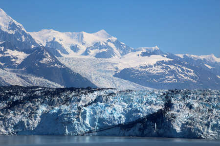 Alaska, Harvard Glacier in College Fjordの写真素材