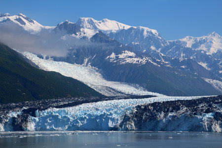 The Harvard Glacier is a large tidewater glacier in the Alaska's Prince William Soundの写真素材