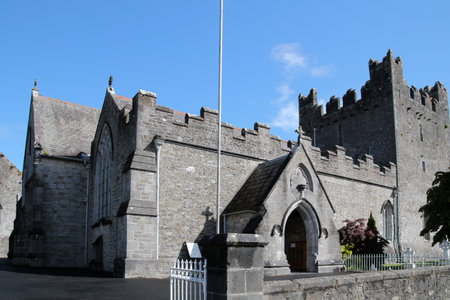 Trinitarian Church is a Roman Catholic parish church and former monastic church of the Trinitarian Order at Adare in Irelandの写真素材