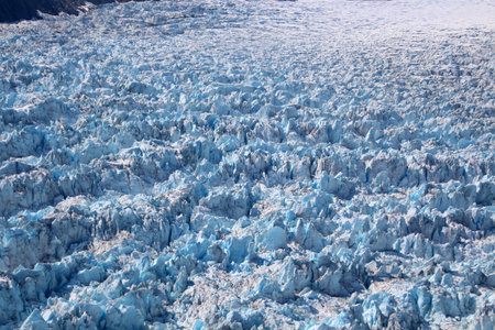 Le Conte Glacier in the Tongass National Forest Alaska photographed from an airplaneの写真素材