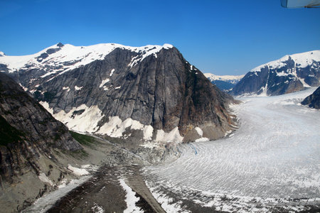 Aerial view of the Le Conte Glacier US state of Alaska, United Statesの写真素材