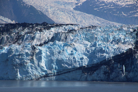 Alaska, glacier edge of the Harvard Glacier in College Fjordの写真素材