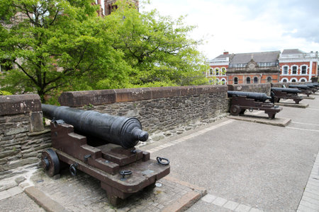 City Wall of Derry-Londonderry, Northern Irelandの写真素材