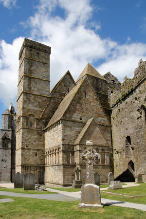 Rock of Cashel ruins in County Tipperary, Irelandの写真素材