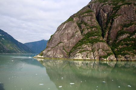 Alaska, mountain landscape in the Stephens Passageの写真素材