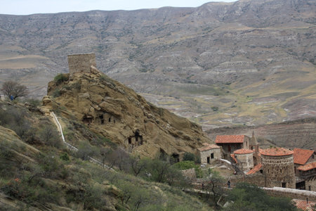 Dawit Garedja Monastery seen from Mount Udabno, Georgiaの写真素材