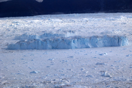 Sermeq Kujalleq Glacier, also Jakobshavn Glacier or known as Ilulissat Glacier seen from an airplaneの写真素材