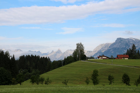 Landscape in the Alps, Austriaの写真素材