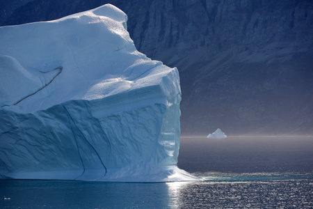 Greenland, iceberg in the Uummannaq Fjord, the large fjord system in the northern part of western Greenlandの写真素材