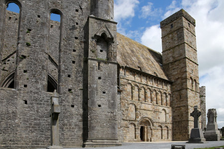 Rock of Cashel ruins in County Tipperary, Irelandの写真素材