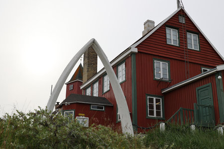 The open air museum in the small town of Sisimiut, Greenland, Denmarkのeditorial素材