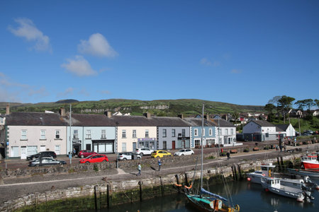 View of the small village of Carnlough, Northern Ireland