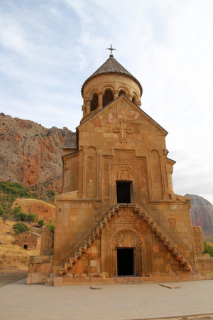 Mausoleum Church of Noravank Monastery in the Amaghu Gorge, one of the main tourist attractions of...