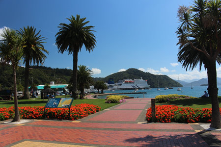 Picton is a port town in the Marlborough District on the South Island of New Zealandの写真素材