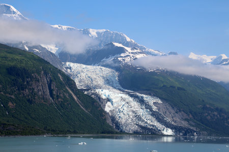 Bryn Mawr Glacier in College Fjord, Alaskaの写真素材