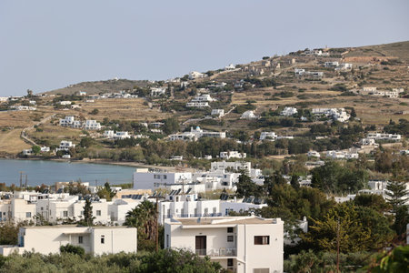 View of a bay of Parikia-Paros-Greeceの写真素材