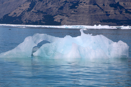 Alaska, iceberg in Icy Bay of the Wrangell-Saint-Elias Wildernessの写真素材