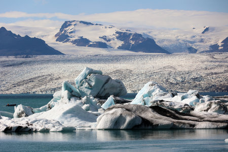 Iceberg in Jokulsarlon Glacier Lagoon- Icelandの写真素材