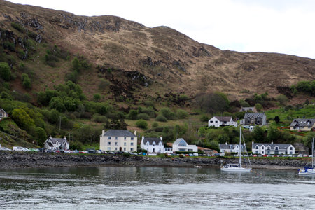 Coastal landscape in the village of Mallaig, Scotlandの写真素材