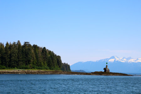 Alaska, coastal landscape of the small town of Petersburg, United Statesの写真素材